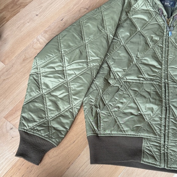 Ralph Lauren Double RL Green Quilted Puffer Jacket - Picture 3 of 4